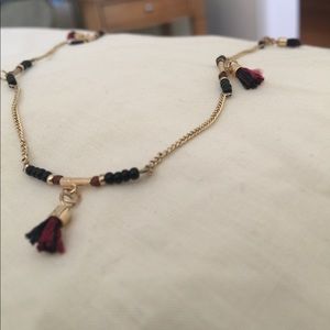 Dainty Beaded Tassel Necklace